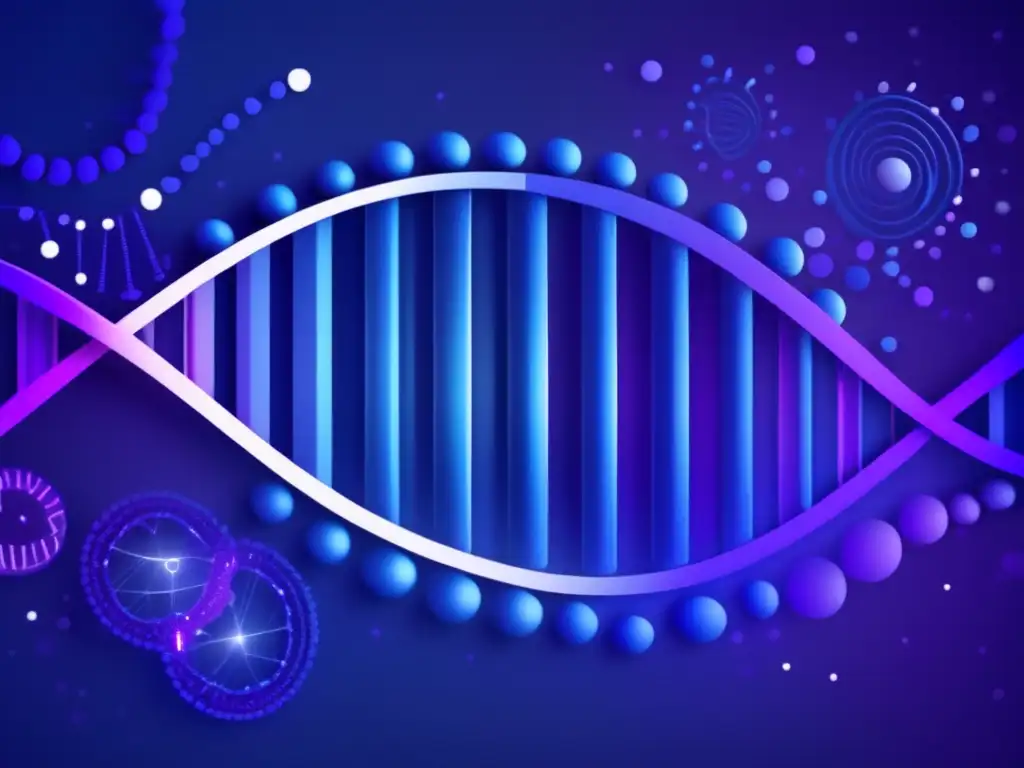 Genética del sueño: factores hereditarios - Imagen abstracta minimalista con ADN y símbolos del sueño