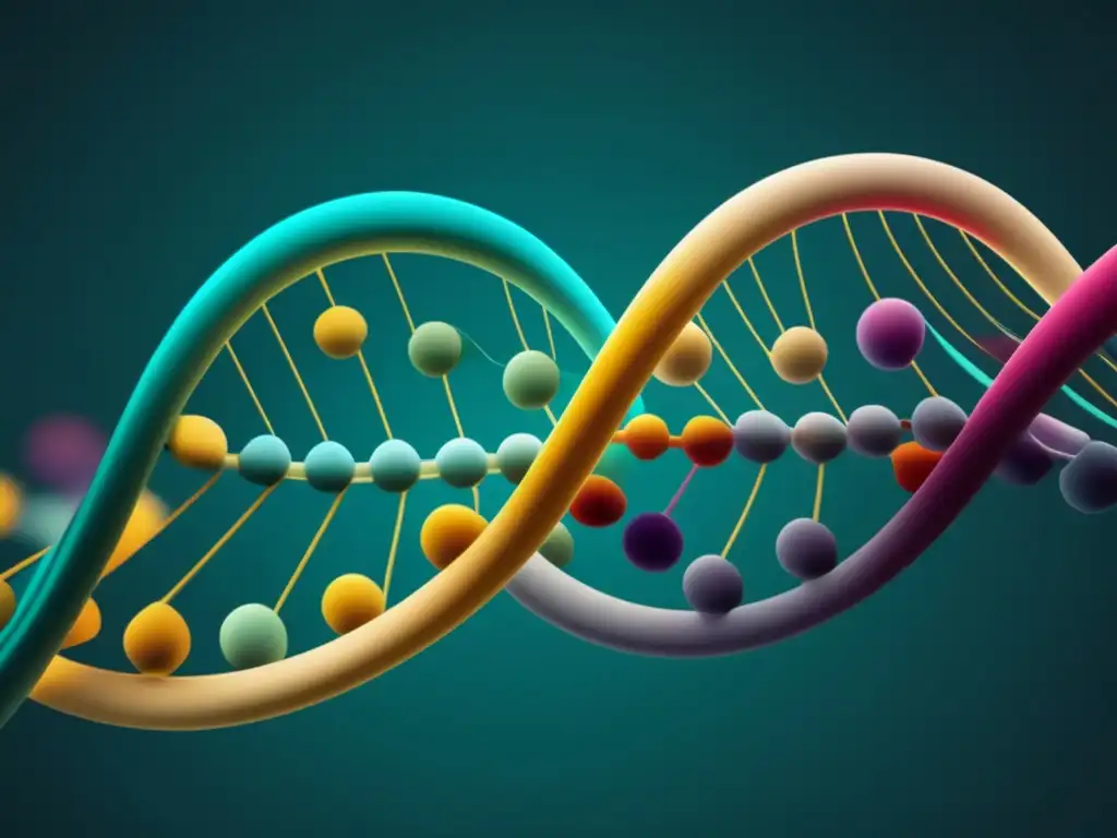 Genoma humano: Detalles en 8k, estructura DNA y colores únicos