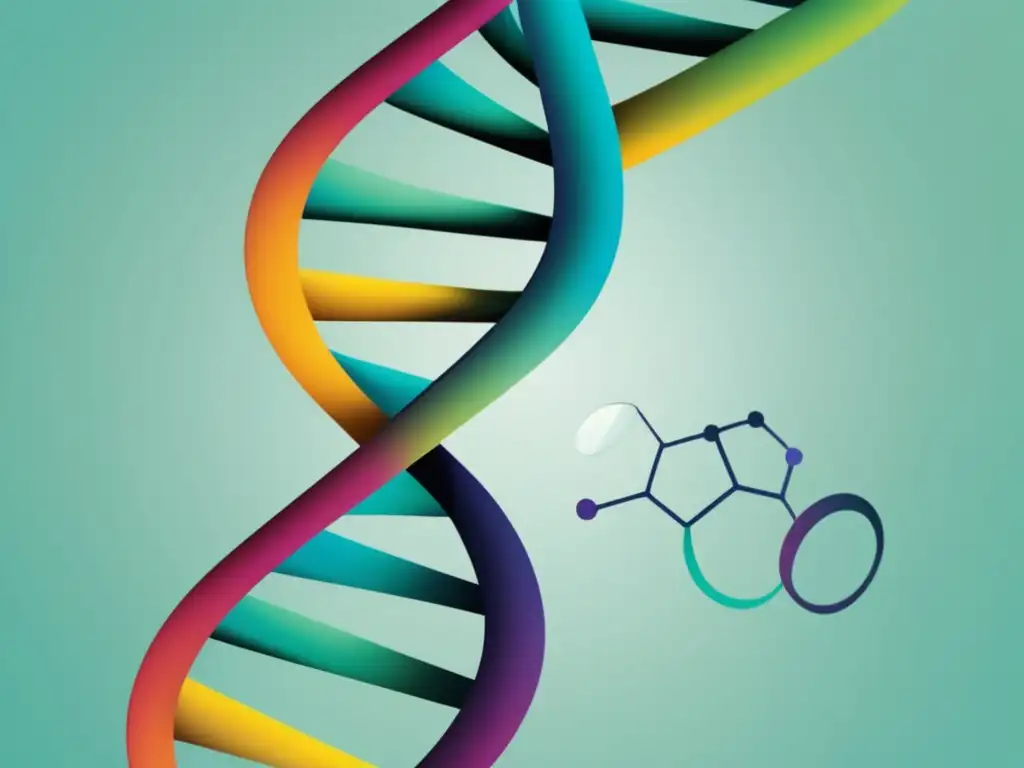 Medicina personalizada genómica: imagen abstracta que representa la intersección entre genómica y medicina, con ADN y estetoscopio