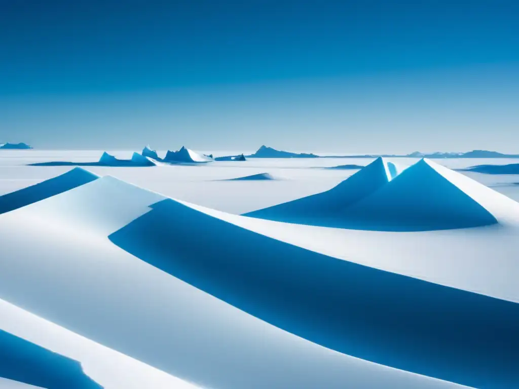 Impacto de las eras glaciales en paisaje helado