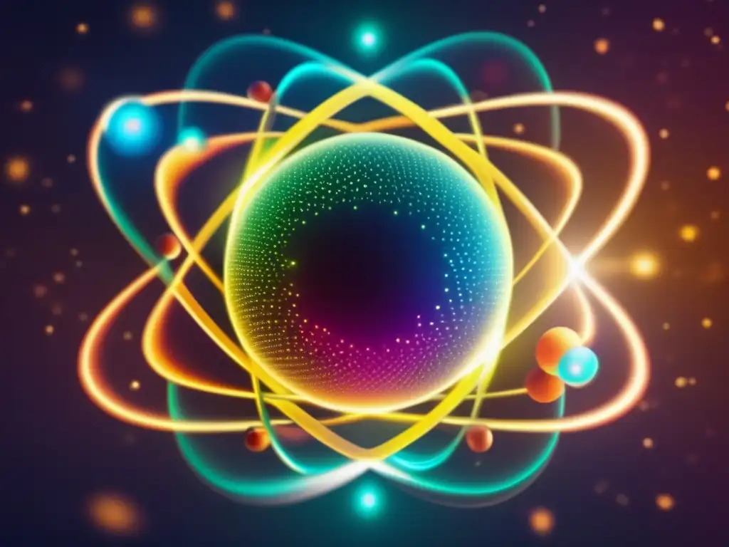 Estructura y colores vibrantes de un átomo de uranio radiactivo: radiactividad en la medicina y física