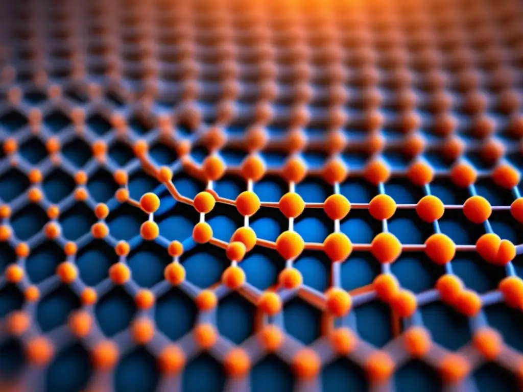 Innovaciones: Grafeno y más, imagen abstracta que muestra la estructura hexagonal y electrónica del grafeno