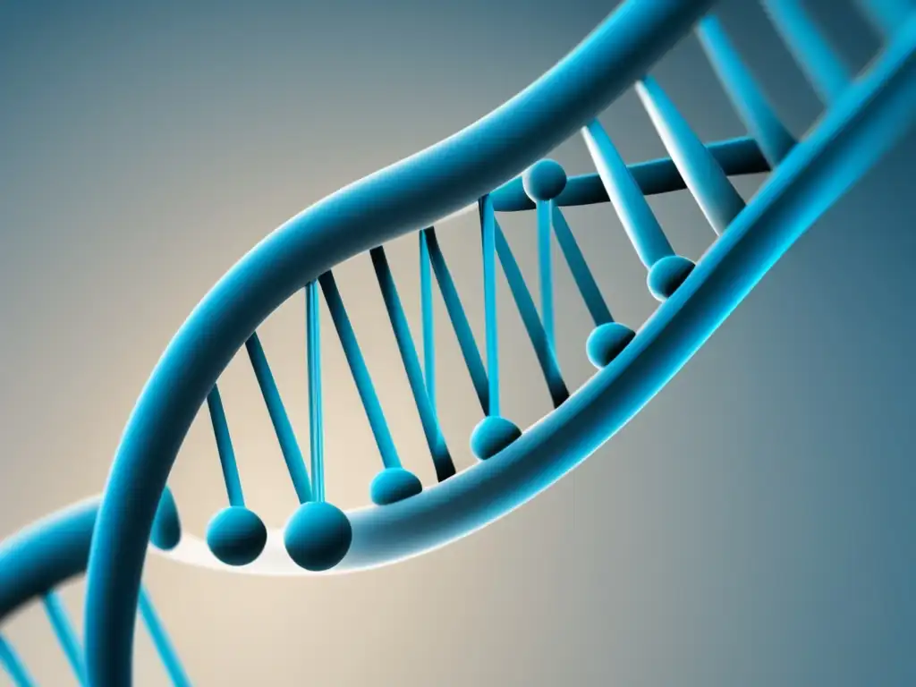 Imagen de estructura de doble hélice de ADN en estilo minimalista y abstracto, resaltando la genética de la atracción física