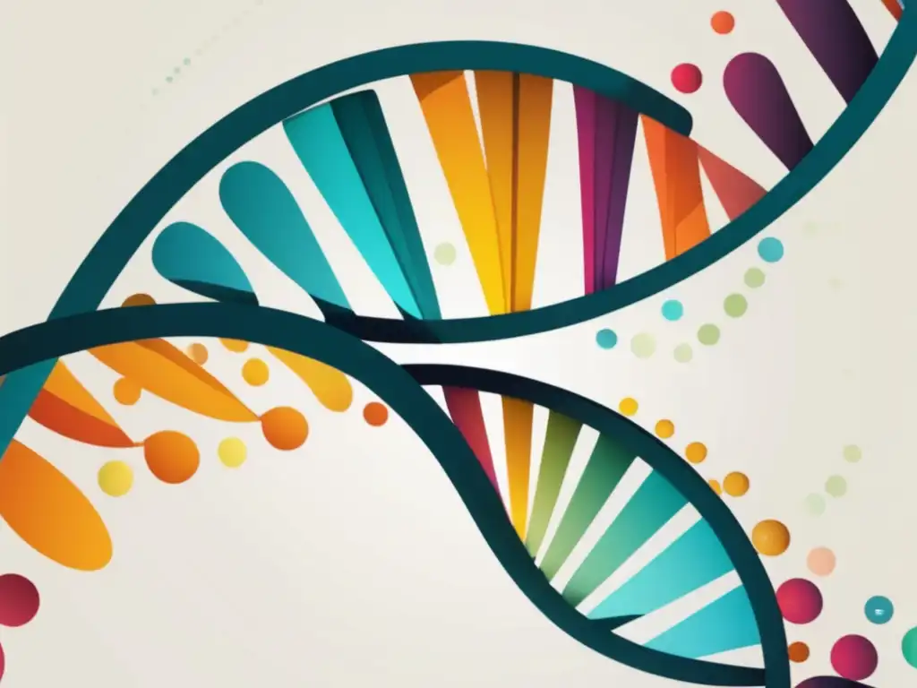 Importancia Bioinformática en ecología: ADN abstracto, colores vibrantes, biodiversidad