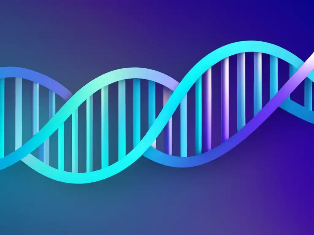 Importancia de la farmacogenética en osteoporosis: DNA abstracto, geométrico y minimalista en azules y morados