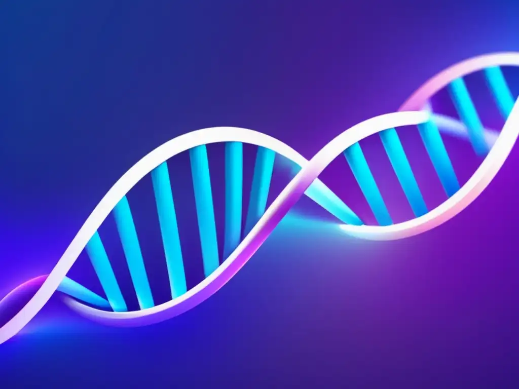 Helix de ADN en estilo minimalista, con formas geométricas que representan las bases nucleótidas