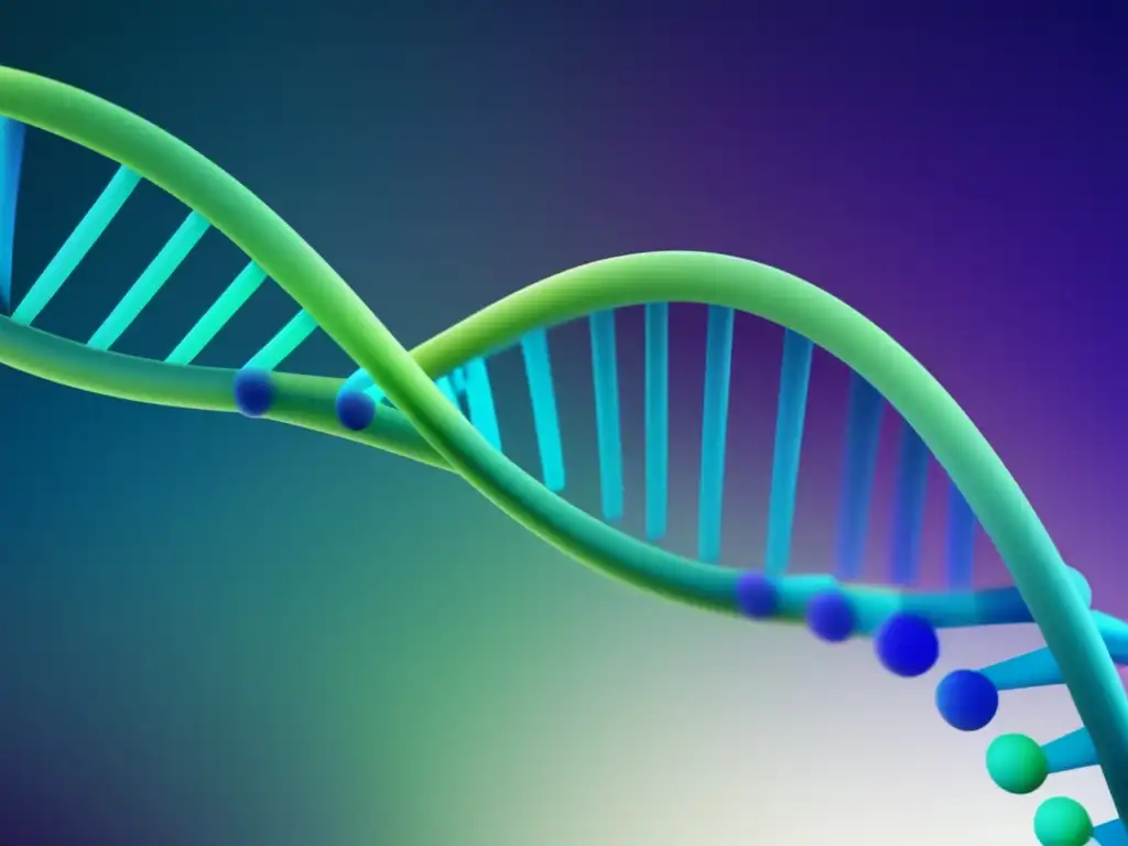 Epigenética en medicina de precisión: ADN helicoidal abstracto, vibrante y minimalista en alta resolución, simbolizando procesos complejos y diversos