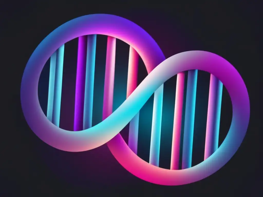 Farmacogenómica en enfermedades infecciosas: una imagen abstracta minimalista de una estructura de doble hélice de ADN, detallada y colorida