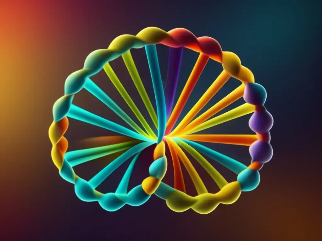 Estructura en espiral del ADN en 8k, minimalista y abstracta