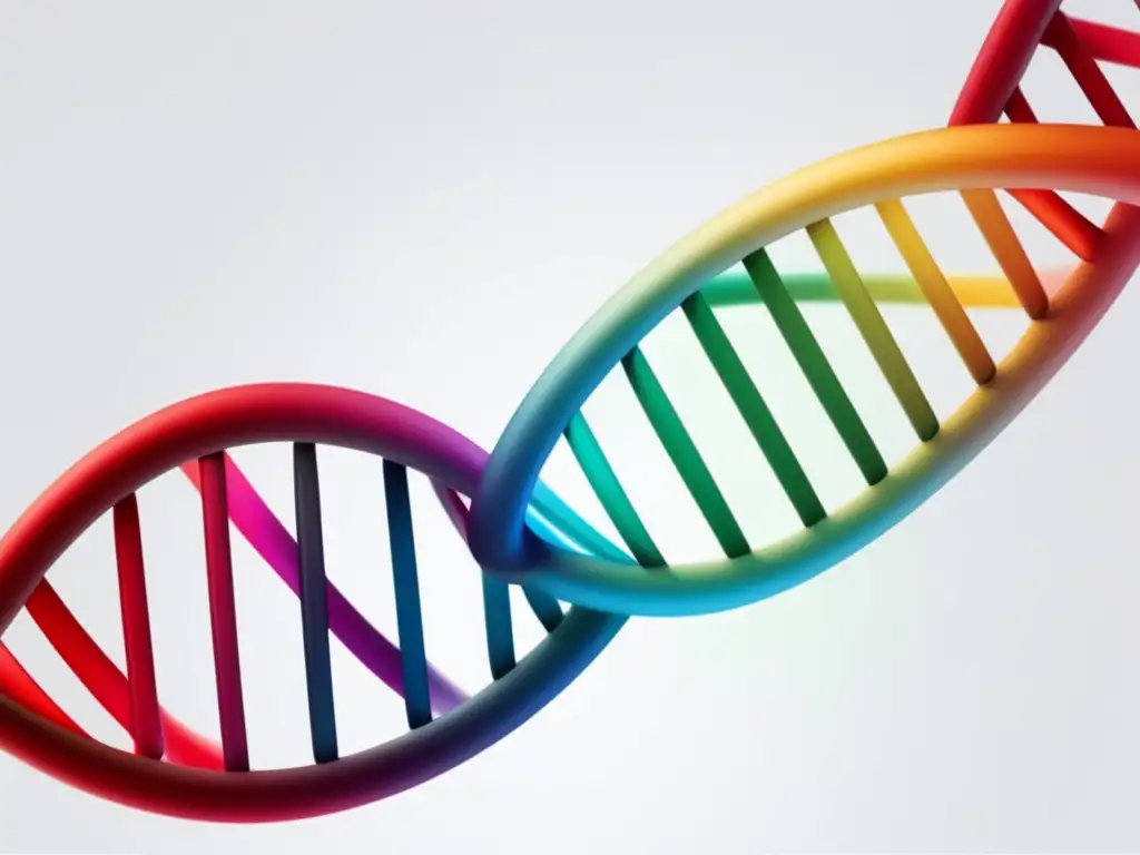 Terapias regenerativas en Biomedicina: Helice ADN abstracta y vibrante, simbolizando avances científicos con colores audaces