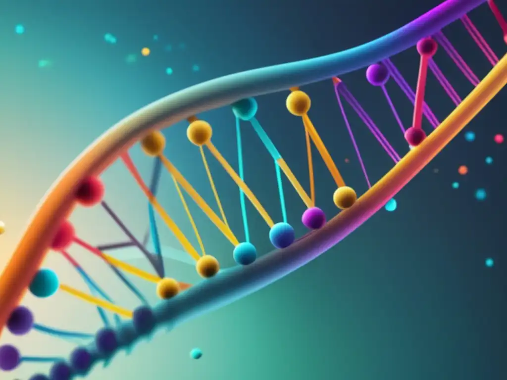 Potencialidades y riesgos de CRISPR: imagen abstracta de ADN entrelazado y colorido