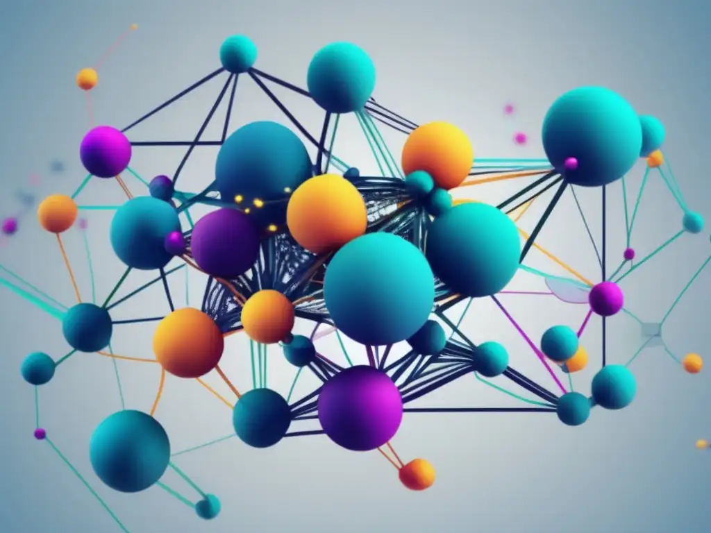 Implicaciones éticas de la IA: una imagen abstracta que representa la complejidad y armonía de los aspectos éticos en la inteligencia artificial