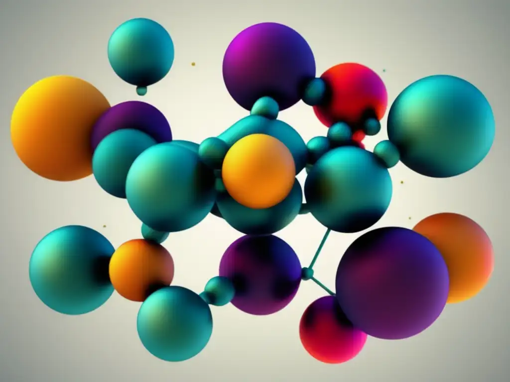 Diseño de fármacos científico salud, imagen abstracta de molécula con colores vibrantes que fusiona ciencia y arte