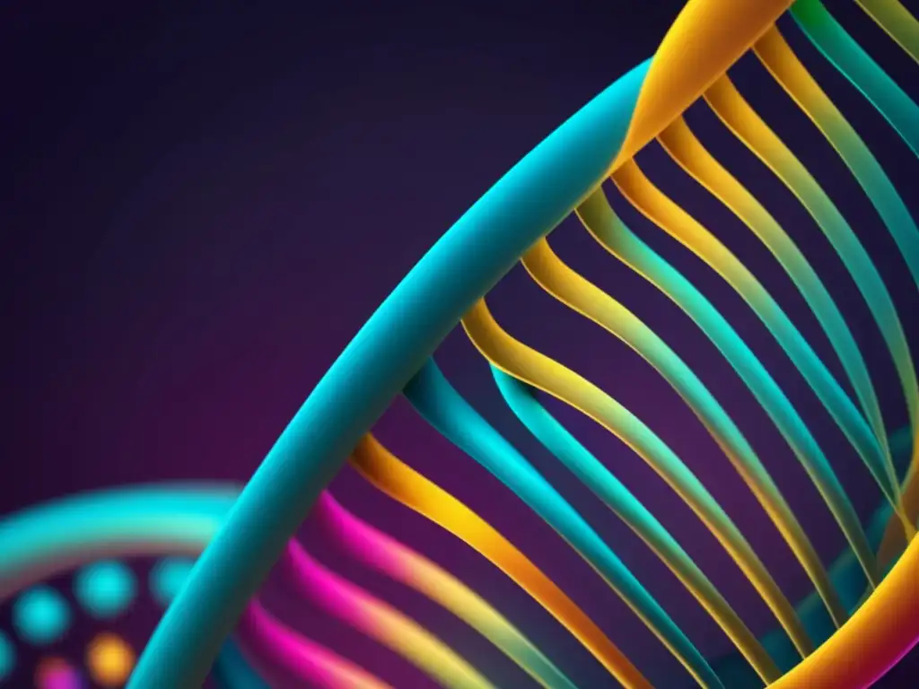 Estructura intrincada del ADN: una imagen abstracta y minimalista Estructura en espiral del ADN: Terapias génicas en biomedicina