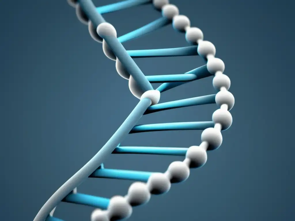 Ingeniería genética en genómica educativa: Elegante imagen abstracta de la estructura del ADN, mostrando su complejidad y sofisticación