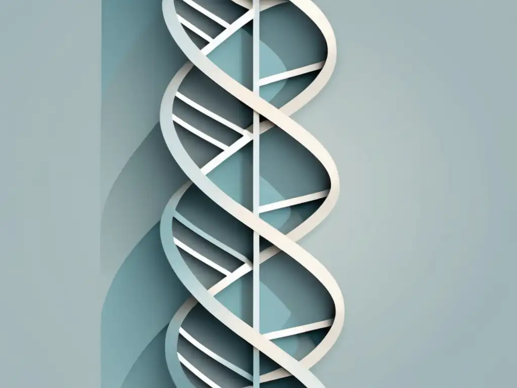 Diferencias farmacogenómica y farmacogenética: imagen minimalista de doble hélice de ADN en tonos pastel