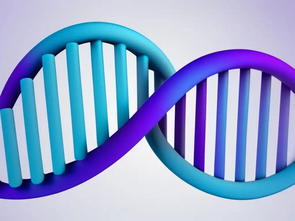 Imagen abstracta de una doble hélice de ADN en tonos azules y morados, representando la epidemiología genómica en medicina