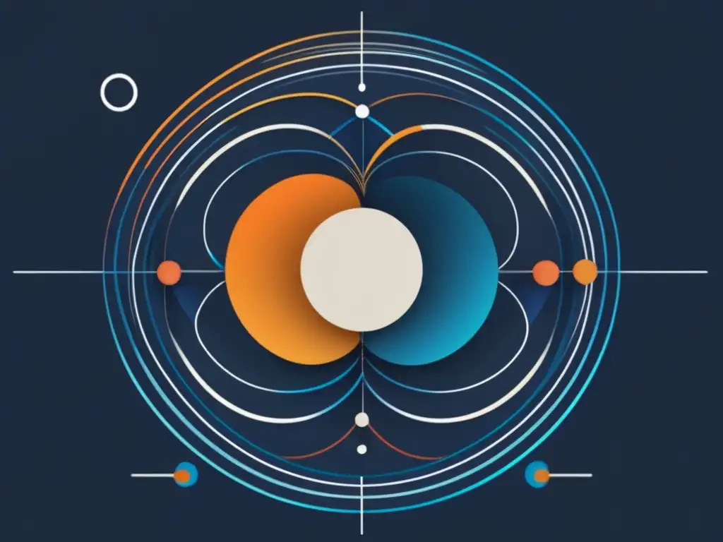 Imagen impactante y abstracta que representa el efecto Aharonov-Bohm y las propiedades cuánticas del electromagnetismo