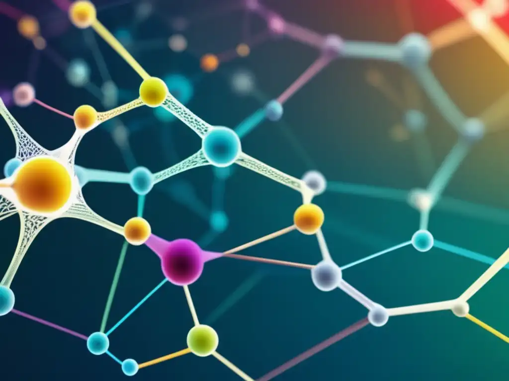 Diseño de fármacos científicos: imagen abstracta que representa la complejidad de las interacciones biomoleculares