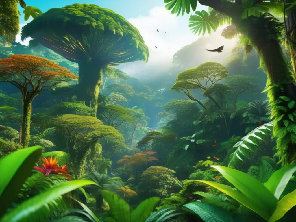 Lush rainforest bursting with biodiversity - Teoría de la evolución moderna