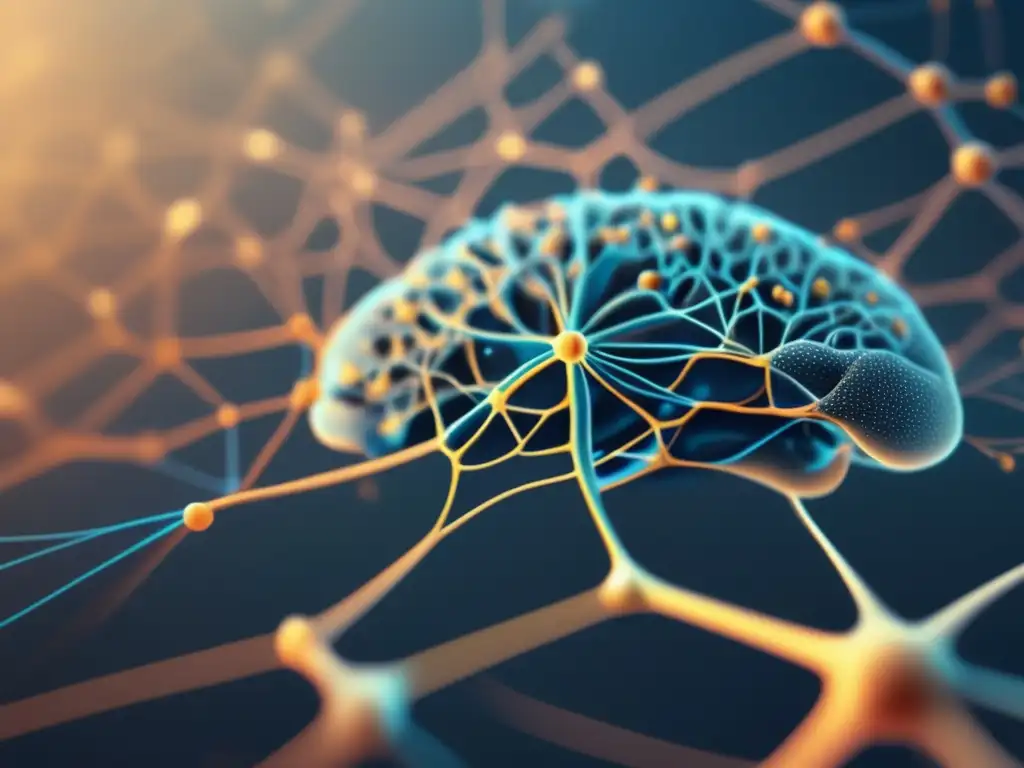 Importancia Neurociencia Computacional: Red neuronal abstracta 8k, simboliza complejidad cerebral y AI