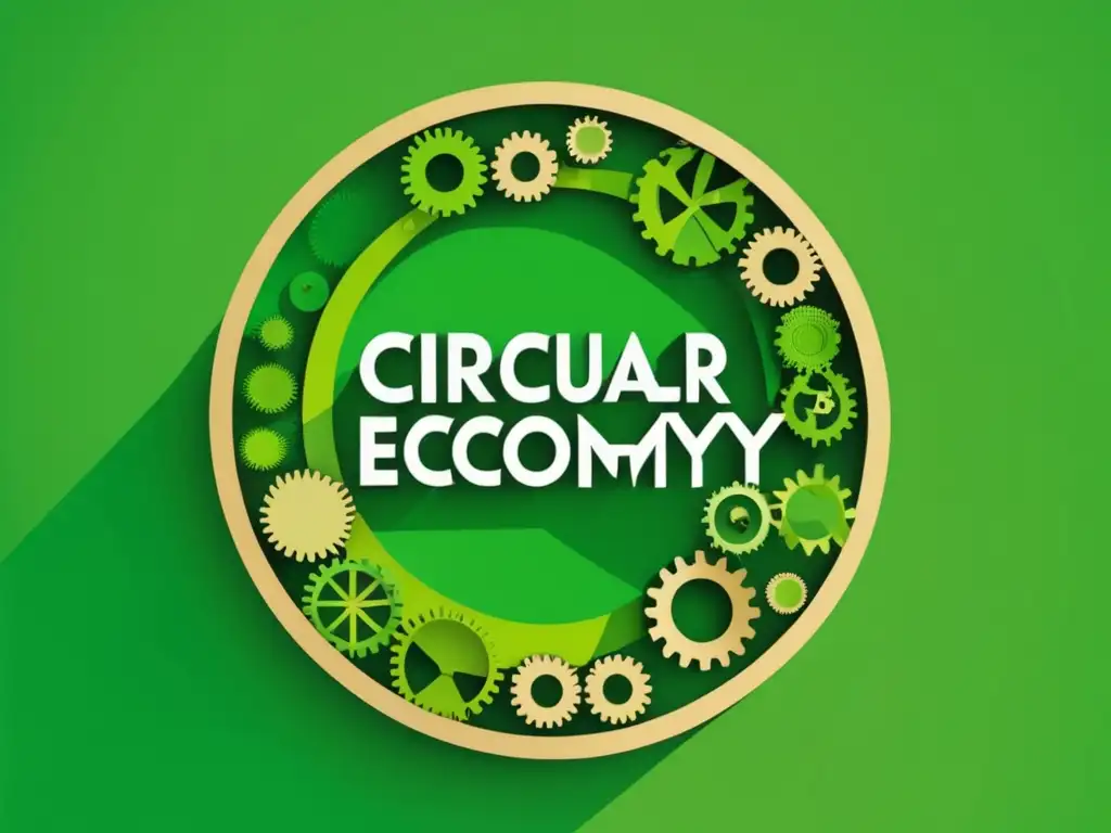 Imagen económica circular: solución en diseño abstracto verde