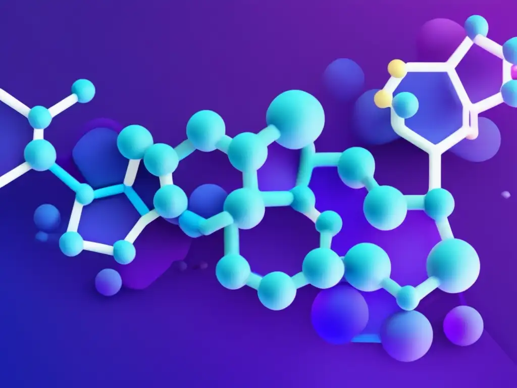 Innovación en diseño de fármacos: Imagen 8k ultradetallada con fondo vibrante y estructura molecular de un compuesto, simbolizando avances científicos