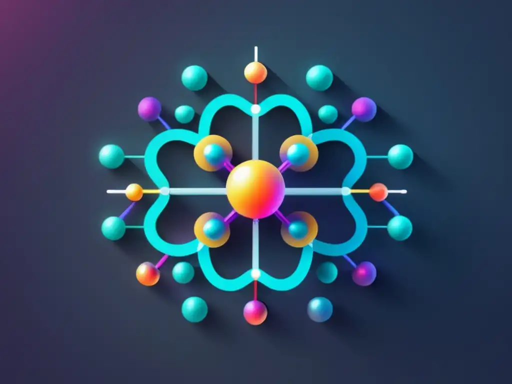 Diseño de fármacos revolucionando salud: imagen 8k detallada con estructura molecular, formas geométricas y colores vibrantes