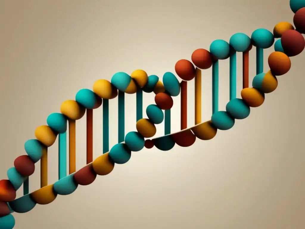 Beneficios de la edición genética en biología: imagen impresionante de una doble hélice de ADN en estilo minimalista y abstracto