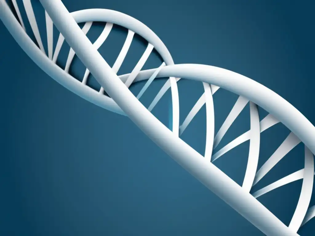 Estructura de ADN abstracta y minimalista Estructura en hélice doble de ADN, simbolizando los beneficios de la biomedicina en fármacos