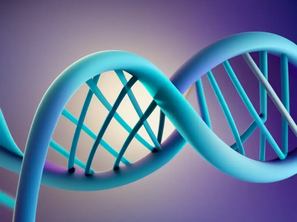 ADN antiguo: Descubriendo ancestros pasados - Elegante representación minimalista de una estructura de doble hélice de ADN en colores frescos y suaves