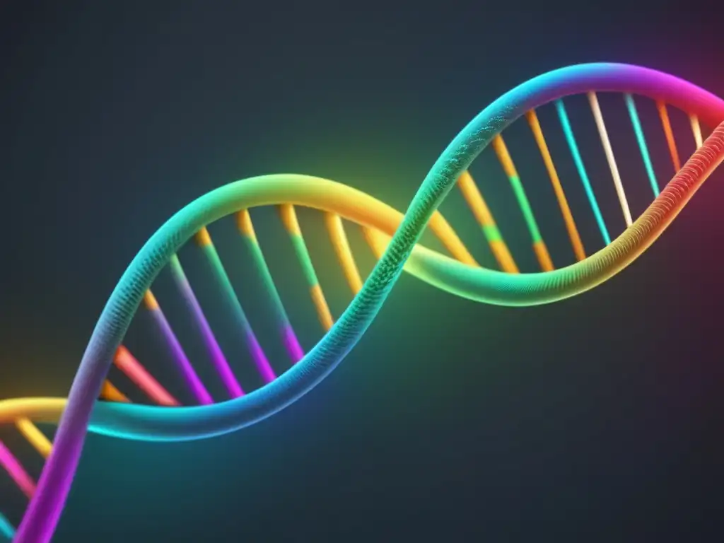 Importancia de la epigenética en el ADN: imagen 8K detallada muestra la belleza y complejidad de la representación abstracta de la epigenética y sus modificaciones