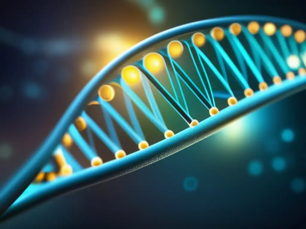 Tendencias en bioinformática futura: imagen abstracta que captura la esencia de la genómica, datos y avances vanguardistas