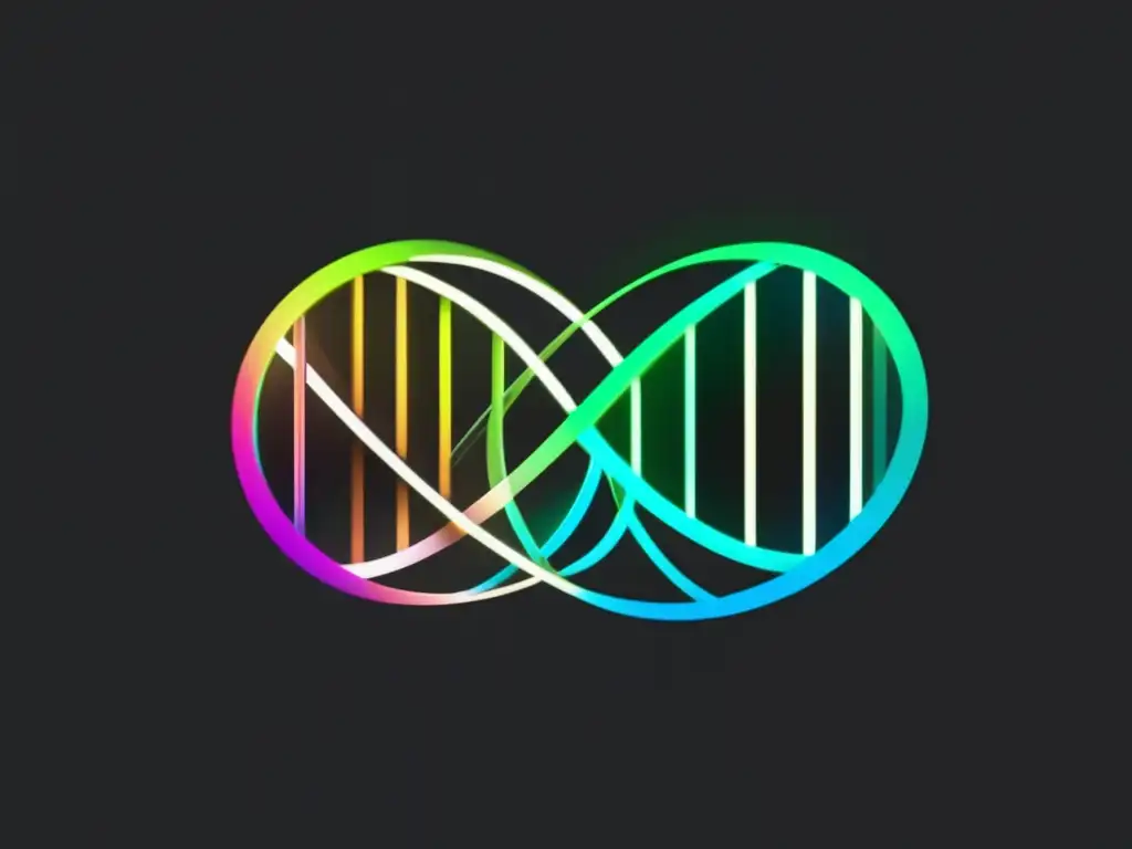 Energía sostenible a través de la ingeniería genética Beneficios de la ingeniería genética en energía sostenible: Imagen abstracta que fusiona genética y energía