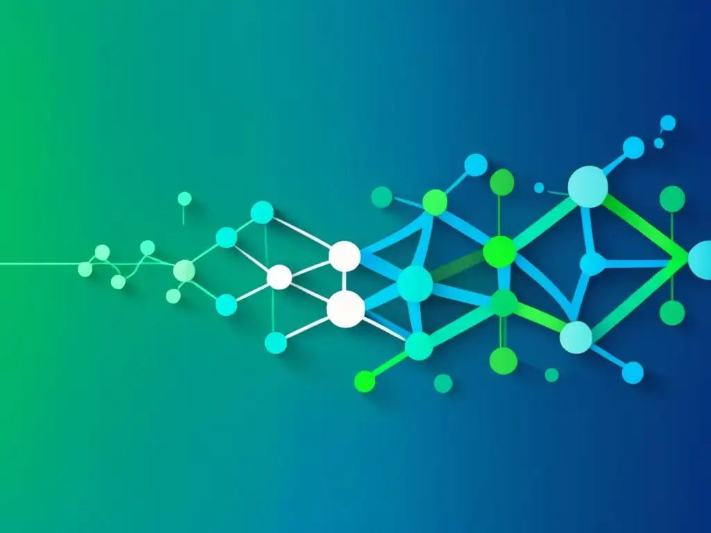 Ingeniería genética y terapia génica Imagen de terapia génica y ingeniería genética: avance y complejidad en formas y líneas azules y verdes