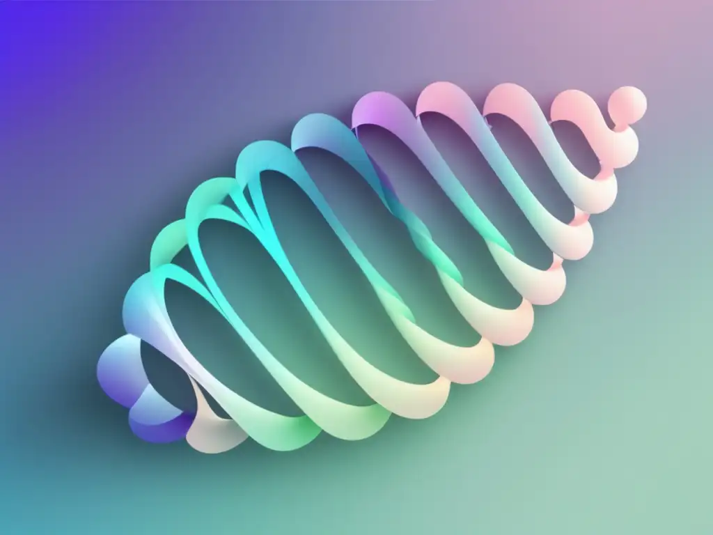 Elegante ADN en gradientes Imagen: Ingeniería genética y medicina personalizada en una representación minimalista y abstracta