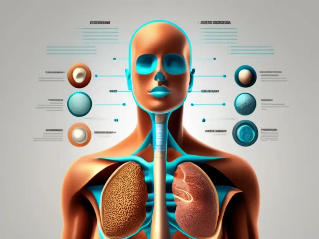 Explorando anatomía humana en profundidad: Minimalista, abstracta y cautivadora representación de los sistemas nervioso, endocrino y reproductor