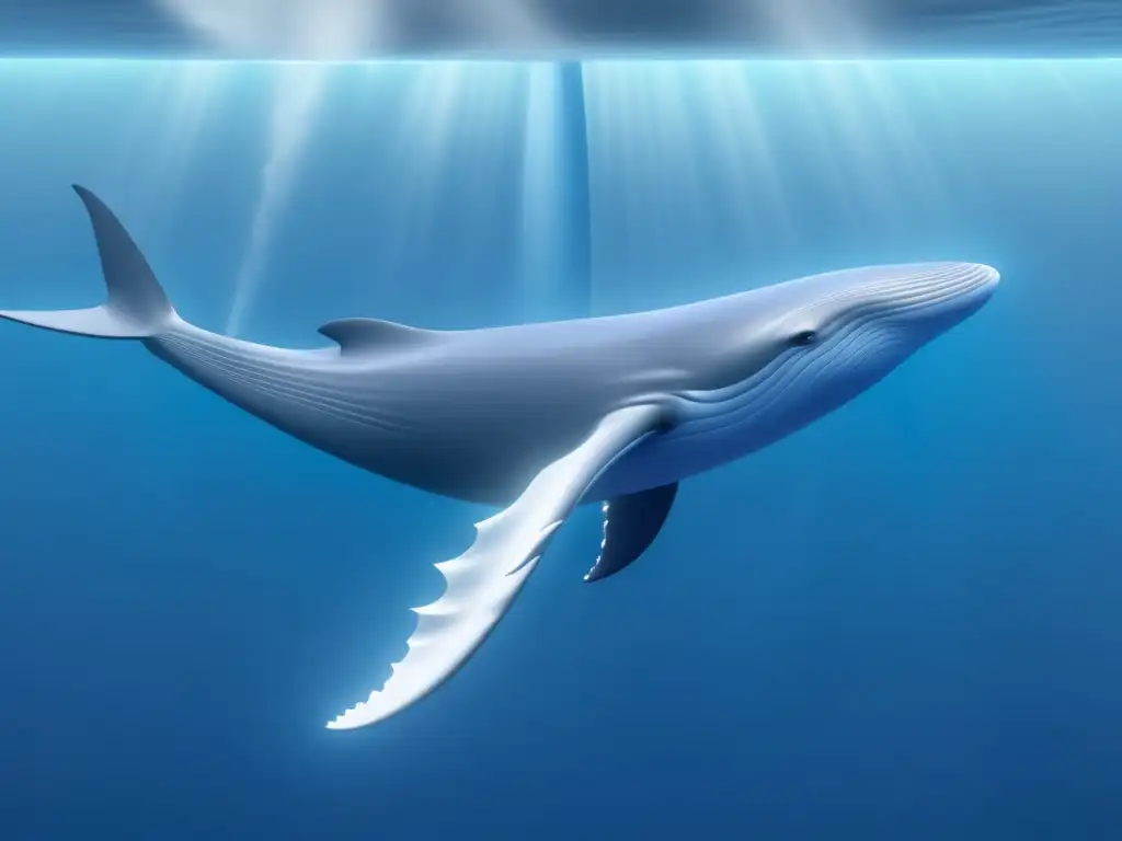 Historia de conservación de ballena azul: Imagen de impacto, detalle y belleza que representa el éxito en la conservación de esta especie marina