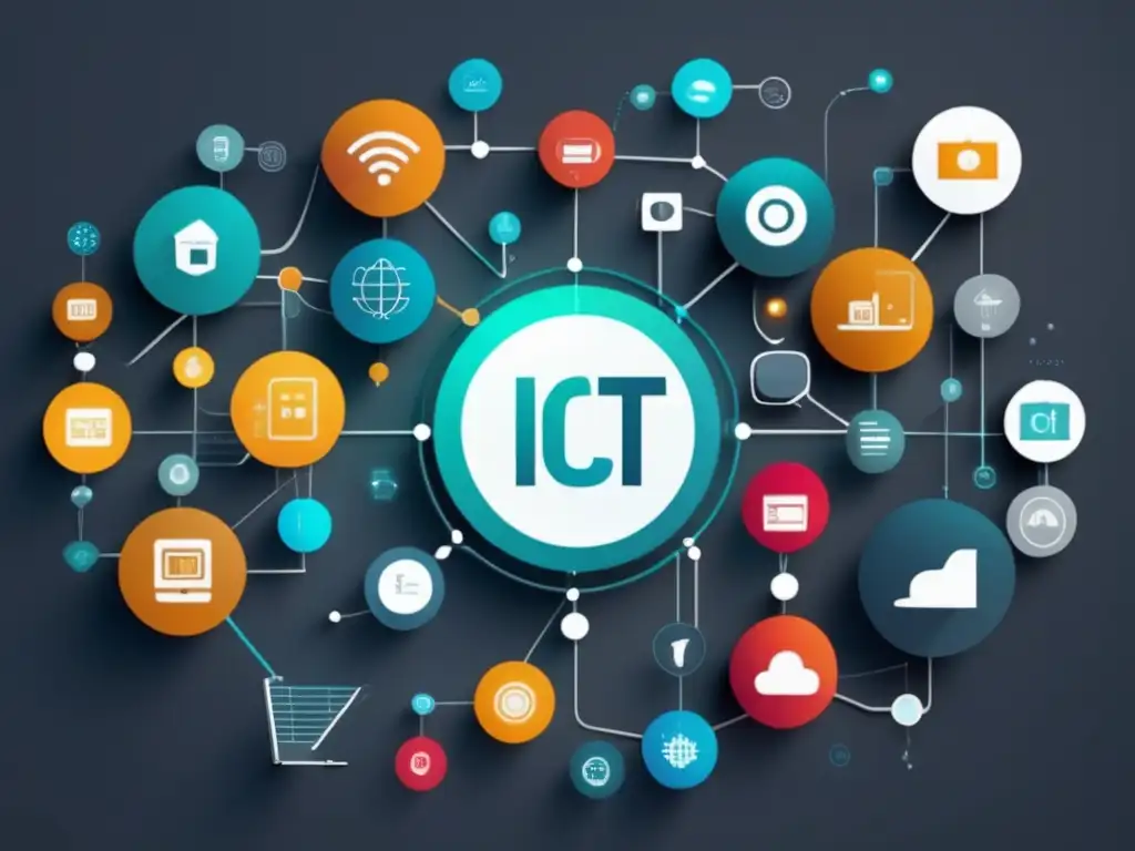 Representación abstracta y minimalista del Internet de las Cosas (IoT) en 8k