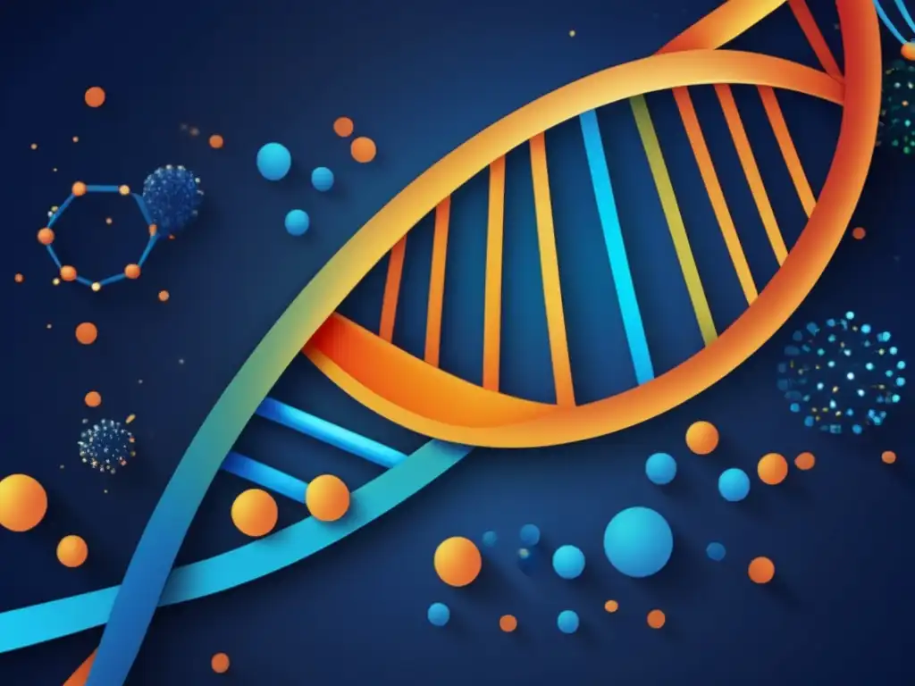 Herramientas bioinformáticas y microbiología: imagen alta resolución con representación abstracta y minimalista del mundo microbiológico