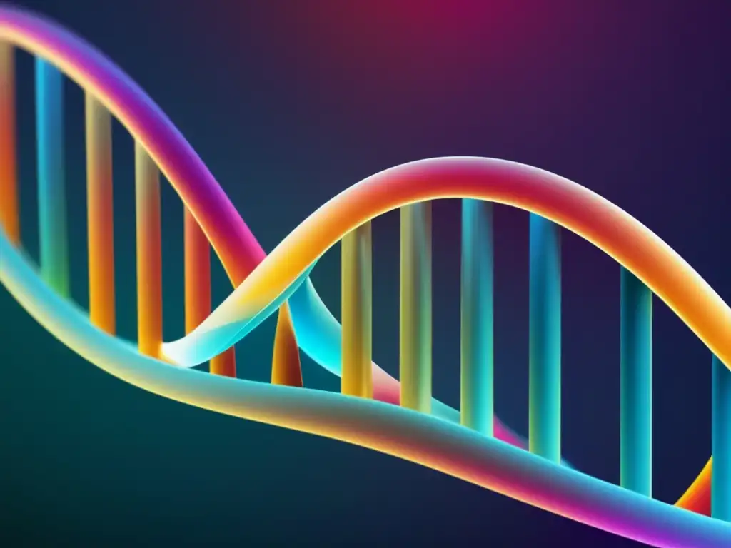 Imagen: Estructura ADN minimalista con colores vibrantes - Controversias regulación Nanomedicina