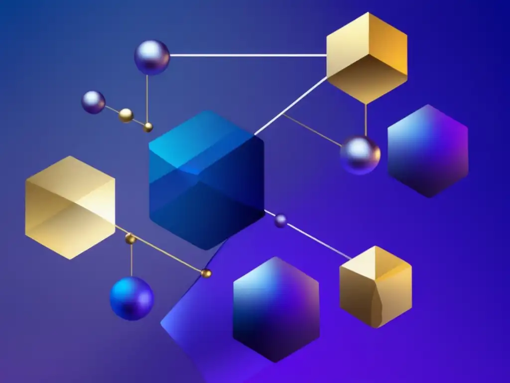 Proceso de fabricación de nanomateriales en imagen abstracta minimalista