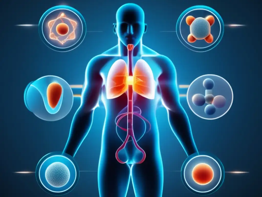 Nanotecnología en Medicina Moderna: Imagen abstracta y minimalista que representa la revolución de la nanotecnología en la medicina