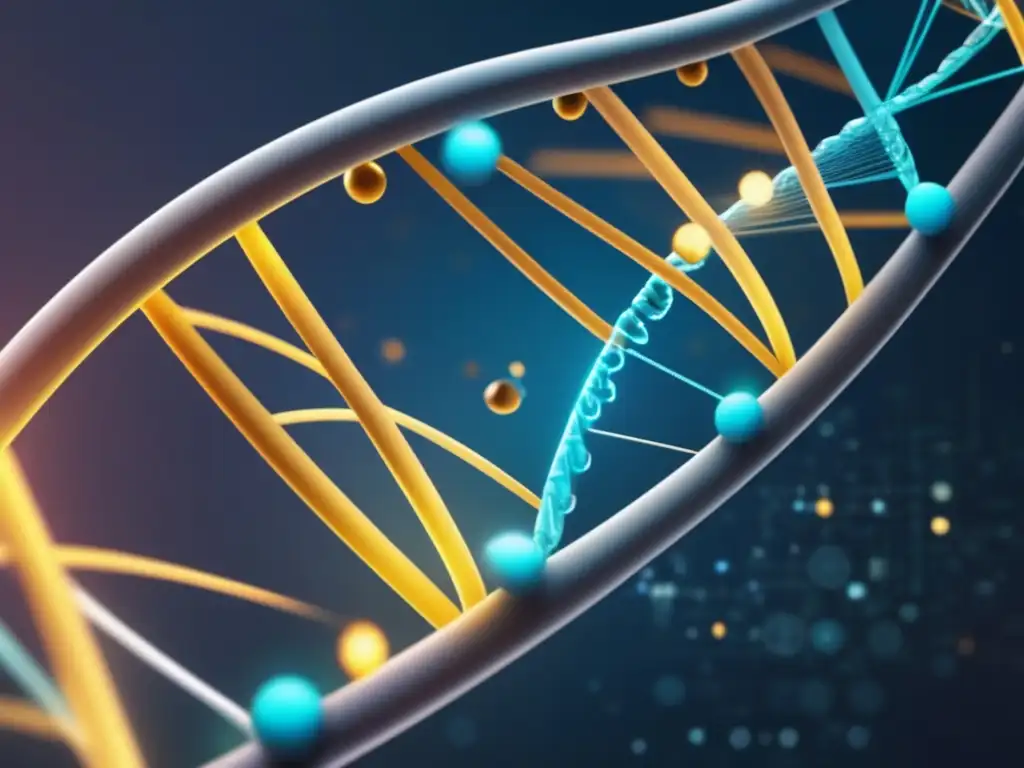 Importancia de la Bioinformática en genómica: fusión de biología y tecnología en una imagen 8k detallada