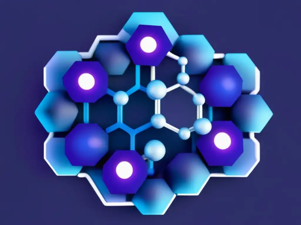 Ventajas de Química Orgánica en Industria Farmacéutica: imagen abstracta que fusiona ambos, con estructura molecular, pastillas y fondo científico