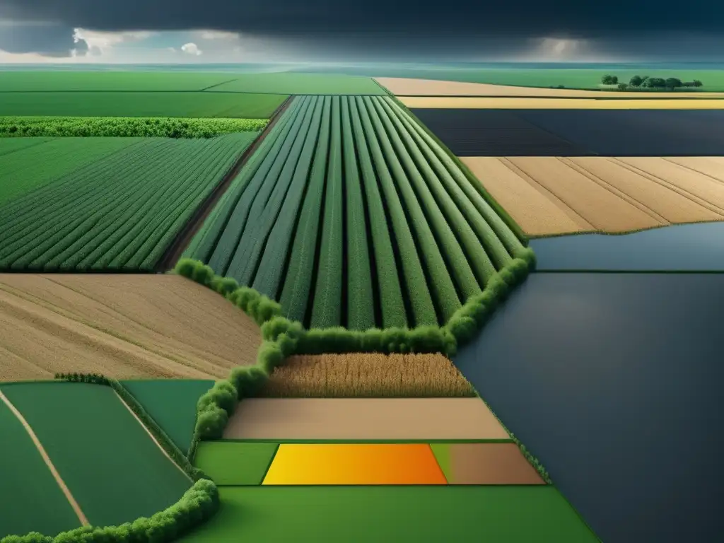 Importancia meteorología agricultura: Interacción entre clima y agricultura en imagen 8k