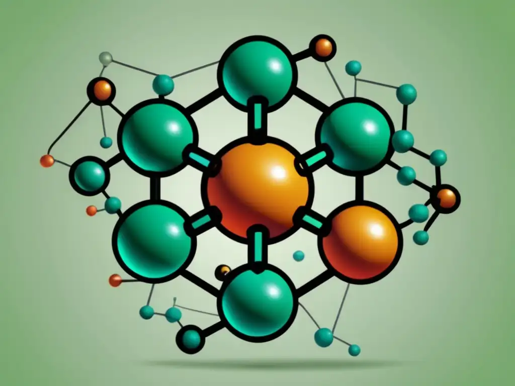 Importancia Química Orgánica en Bioquímica: imagen vibrante con moléculas interconectadas que representan procesos bioquímicos