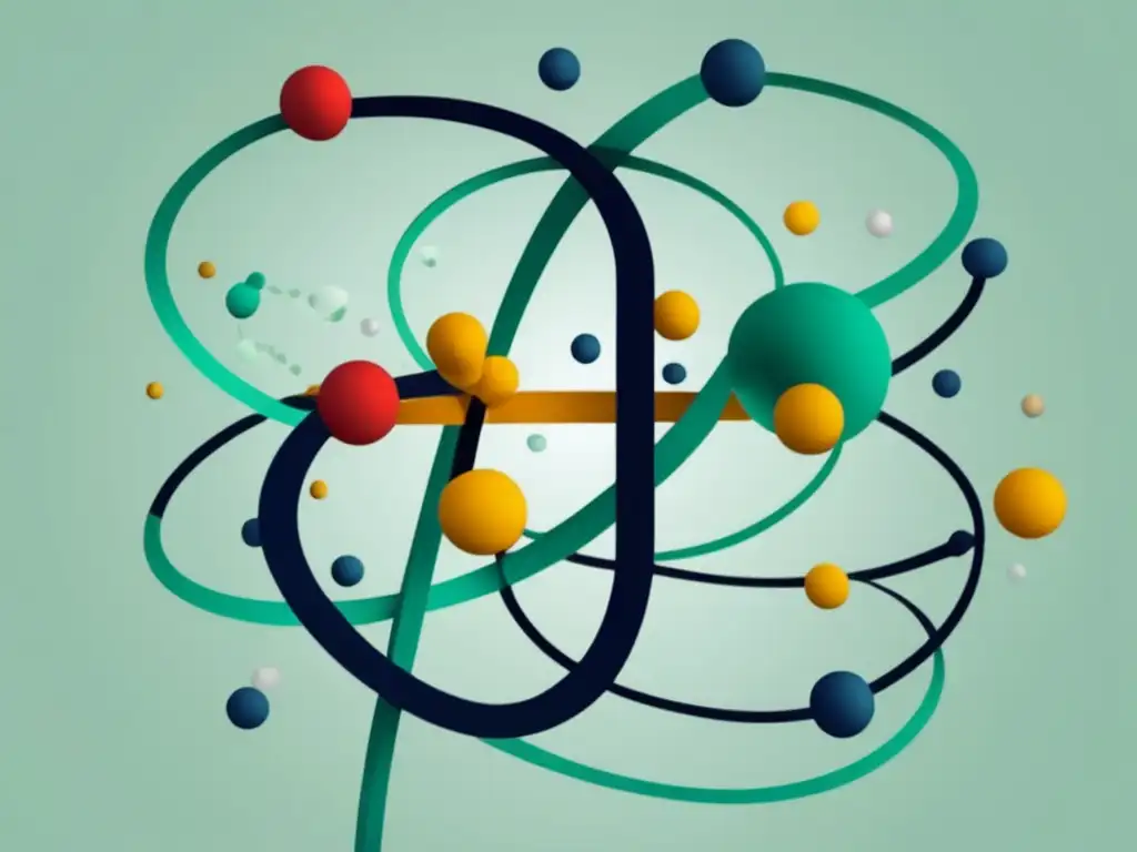 Representación abstracta de la intersección entre física y biología