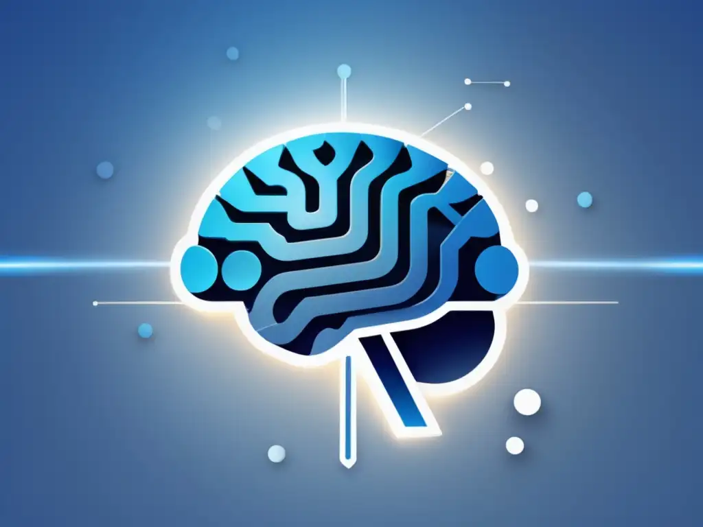 Representación minimalista y abstracta del cruce entre neurociencia y ética en marketing