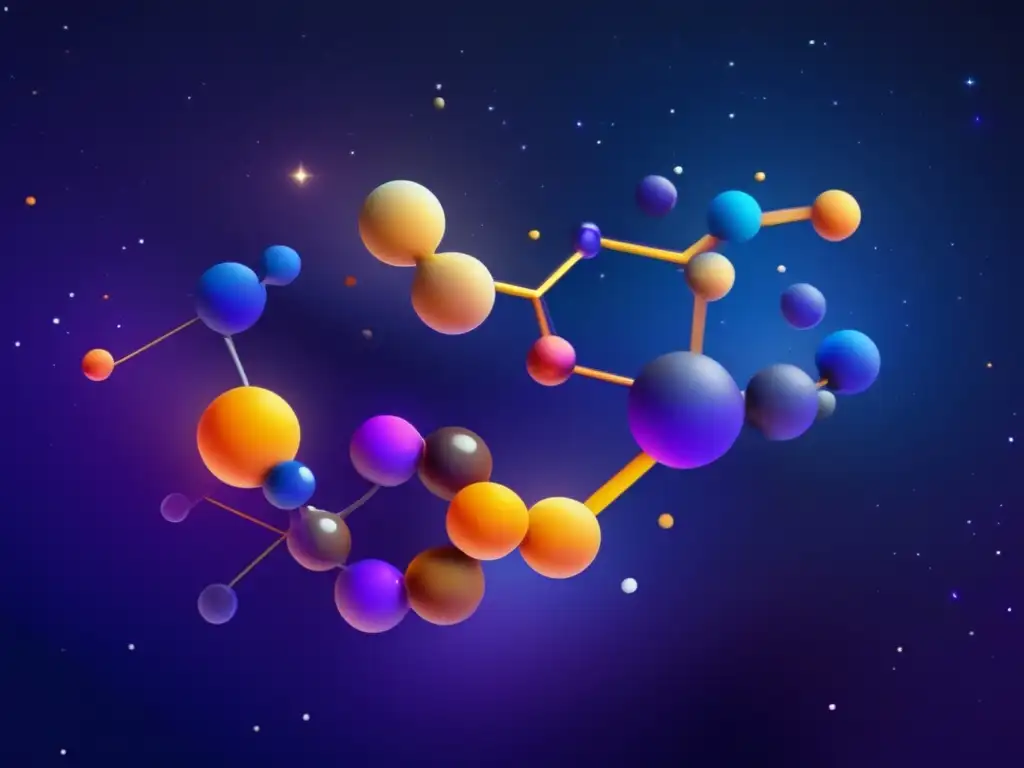 Intersección química inorgánica astroquímica: imagen abstracta que representa la conexión entre la química inorgánica y la astroquímica